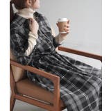 チェック柄ブラック(トール丈) | ワンピース レディース 長袖 ロングワンピース シャツワンピース マキシワンピ | HUG.U