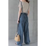デニムパンツ サロペット レディース デニム サスペンダー パンツ 2way | HUG.U | 詳細画像12 