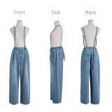 デニムパンツ サロペット レディース デニム サスペンダー パンツ 2way | HUG.U | 詳細画像22 