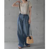 デニムパンツ サロペット レディース デニム サスペンダー パンツ 2way | HUG.U | 詳細画像5 