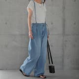 ライトブルー | デニムパンツ サロペット レディース デニム サスペンダー パンツ 2way | HUG.U