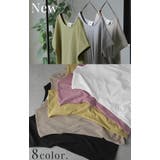Tシャツ レディース フレンチスリーブ トップス フレンチ 半袖 無地 黒 白 | HUG.U | 詳細画像9 