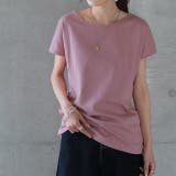 モーブピンク | Tシャツ レディース フレンチスリーブ トップス フレンチ 半袖 無地 黒 白 | HUG.U