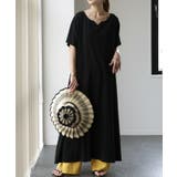 ブラック | ワンピース レディース ロングワンピース 半袖 Tシャツワンピ 黒 白 | HUG.U