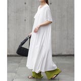 ホワイト | ワンピース レディース ロングワンピース 半袖 Tシャツワンピ 黒 白 | HUG.U