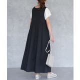 ブラック | ワンピース ロング ロングワンピース ノースリーブ ジャンパースカート | HUG.U