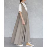 グレージュ | ワンピース ロング ロングワンピース ノースリーブ ジャンパースカート | HUG.U