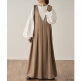 サンドベージュ | ワンピース ロング ロングワンピース ノースリーブ ジャンパースカート | HUG.U