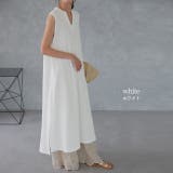 ワンピース レディース ロングワンピース キーネック ノースリーブ ワッフル | HUG.U | 詳細画像12 