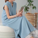 ワンピース レディース ロングワンピース キーネック ノースリーブ ワッフル | HUG.U | 詳細画像14 