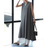 ワンピース レディース ロングワンピース キーネック ノースリーブ ワッフル | HUG.U | 詳細画像17 