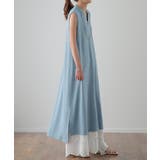 ワンピース レディース ロングワンピース キーネック ノースリーブ ワッフル | HUG.U | 詳細画像20 