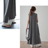 ワンピース レディース ロングワンピース キーネック ノースリーブ ワッフル | HUG.U | 詳細画像21 