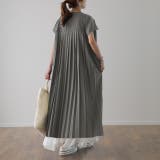 ストーングレー | ワンピース レディース ロング シャツワンピース ロングワンピース 黒 半袖 | HUG.U