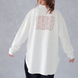 ホワイト | トップス レディース カットソー ロンT ロングTシャツ 長袖 シアー シース | HUG.U