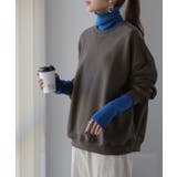 チャコールグレー | トップス レディース スウェット スエットトレーナー ビッグシルエット 無地 | HUG.U