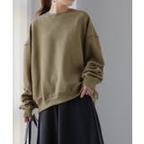サファリカーキ | トップス レディース スウェット スエットトレーナー ビッグシルエット 無地 | HUG.U