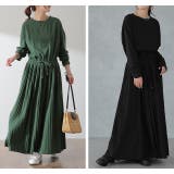 ワンピース ロング プリーツ レディース ロングワンピース 長袖 | HUG.U | 詳細画像24 