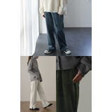 パンツ レディース 裏起毛 リブ ズボン リブパンツ ボトムス ロング スリッ | HUG.U | 詳細画像24 