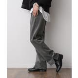 ダークグレー | パンツ レディース 裏起毛 リブ ズボン リブパンツ ボトムス ロング スリッ | HUG.U