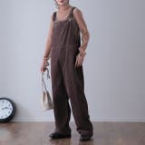 ショコラブラウン | サロペット オールインワン レディース 大きいサイズ ワイド オーバーオール | HUG.U