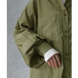 シャツ レディース ノーカラー トップス サテン ブラウス ロング 光沢 | HUG.U | 詳細画像17 