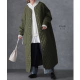 ロングコート キルティング レディース アウター 中綿 コート | HUG.U | 詳細画像15