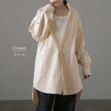 トップス ロングシャツ ナチュラル ブラウス ノーカラー ロング チュニック | HUG.U | 詳細画像14