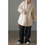 トップス ロングシャツ ナチュラル ブラウス ノーカラー ロング チュニック | HUG.U | 詳細画像26