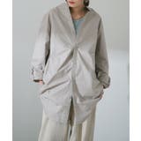 トップス ロングシャツ ナチュラル ブラウス ノーカラー ロング チュニック | HUG.U | 詳細画像5