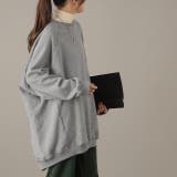 裏シャギーメランジグレー | トレーナー レディース トップス スウェット お尻が隠れる 長袖 | HUG.U