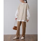 ベスト レディース ニット レイヤード ニットベスト セーター サイドリボン | HUG.U | 詳細画像19 