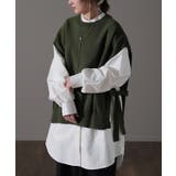 ベスト レディース ニット レイヤード ニットベスト セーター サイドリボン | HUG.U | 詳細画像5 