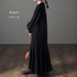 ワンピース レディース マーメイド 長袖 ワンピ 黒 ロングワンピース Aライ | HUG.U | 詳細画像14 