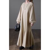 ワンピース レディース マーメイド 長袖 ワンピ 黒 ロングワンピース Aライ | HUG.U | 詳細画像20 