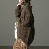 アッシュブラウン | ニット タートルネック レディース セーター トップス 長袖 ハイネック コ | HUG.U
