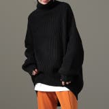 ブラック | ニット タートルネック レディース セーター トップス 長袖 ハイネック コ | HUG.U