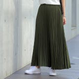 カーキ | ロングスカート プリーツ スカート レディース ボトムス ロング 大きいサイズ | HUG.U