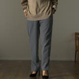 ライトグレー | パンツ 裏起毛 ボトムス レディース ロング ゴム テーパード スリット 裏ボ | HUG.U