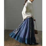 ロングスカート 花柄 スカート フリルスカート デニムスカート レーススカート | HUG.U | 詳細画像8 