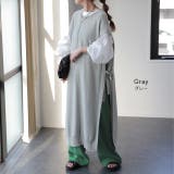 ベスト ニット レディース レイヤード セーター ロング スリット リボン | HUG.U | 詳細画像11