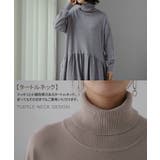 ニットワンピース ロング レディース ワンピース 黒 ニットワンピ ハイネック | HUG.U | 詳細画像11 