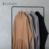 ニットワンピース ロング レディース ワンピース 黒 ニットワンピ ハイネック | HUG.U | 詳細画像6 