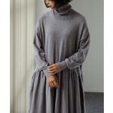 ニットワンピース ロング レディース ワンピース 黒 ニットワンピ ハイネック | HUG.U | 詳細画像7 