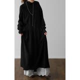 ニットワンピース ロング レディース ワンピース 黒 ニットワンピ ハイネック | HUG.U | 詳細画像9 