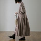 モーヴピンク | ニットワンピース ロング レディース ワンピース 黒 ニットワンピ ハイネック | HUG.U