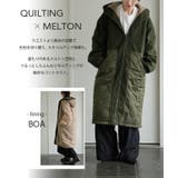 アウター リバーシブル キルティング コート レディース モッズコート ボア | HUG.U | 詳細画像4 