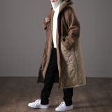 モカ | アウター リバーシブル キルティング コート レディース モッズコート ボア | HUG.U