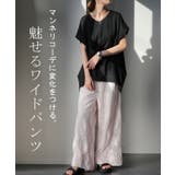 ワイドパンツ レディース レース パンツ ロング 暖か ボトムス 総レース ゴ | HUG.U | 詳細画像2 