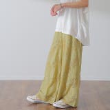 オリーブハニー(通常ver) | ワイドパンツ レディース レース パンツ ロング 暖か ボトムス 総レース ゴ | HUG.U